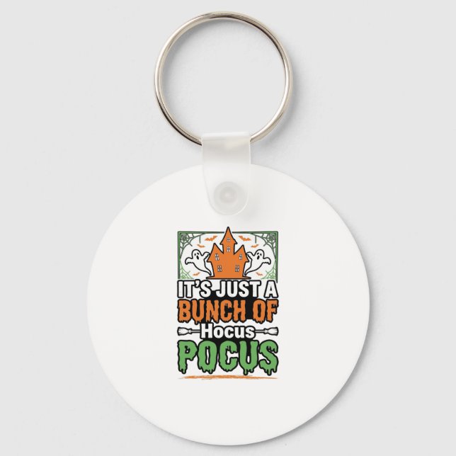 Halloween Hocus Pocus Quote Vector Design_1 Keychain (Front)