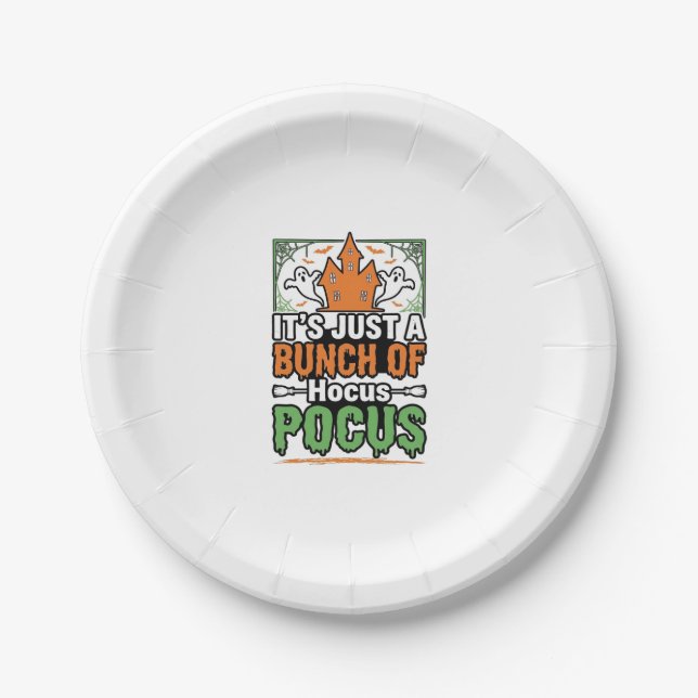 Halloween Hocus Pocus Quote Vector Design_1 Paper Plates (Front)