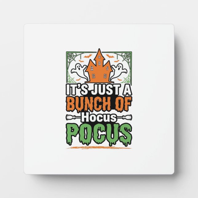 Halloween Hocus Pocus Quote Vector Design_1 Plaque (Front)