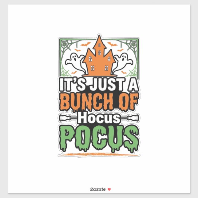 Halloween Hocus Pocus Quote Vector Design_1 Sticker (Sheet)