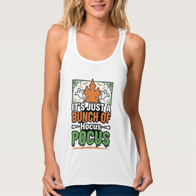 Halloween Hocus Pocus Quote Vector Design_1 Tank Top (Front)