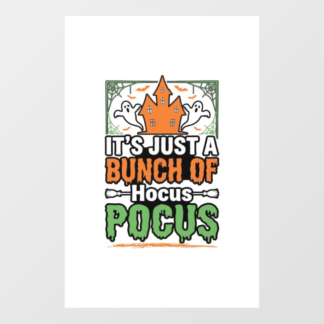 Halloween Hocus Pocus Quote Vector Design_1 Window Cling (Sheet)