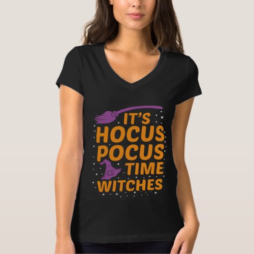 Halloween Hocus Pocus Time Witches Costume T_Shirt