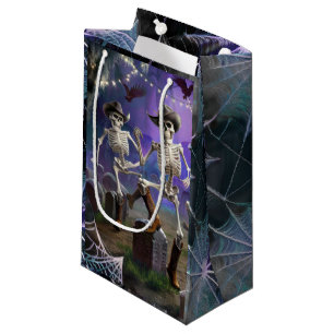 Halloween Hoedown Throwdown, Dancing Skeletons Small Gift Bag