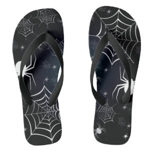 Halloween Holiday Custom Spooky Spider Flip Flops