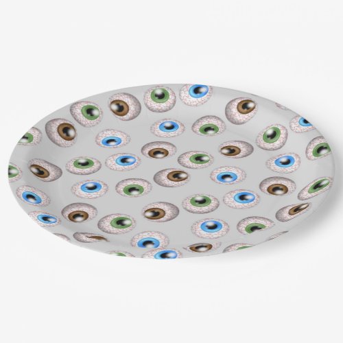 Halloween Holiday eyeball party paper plate