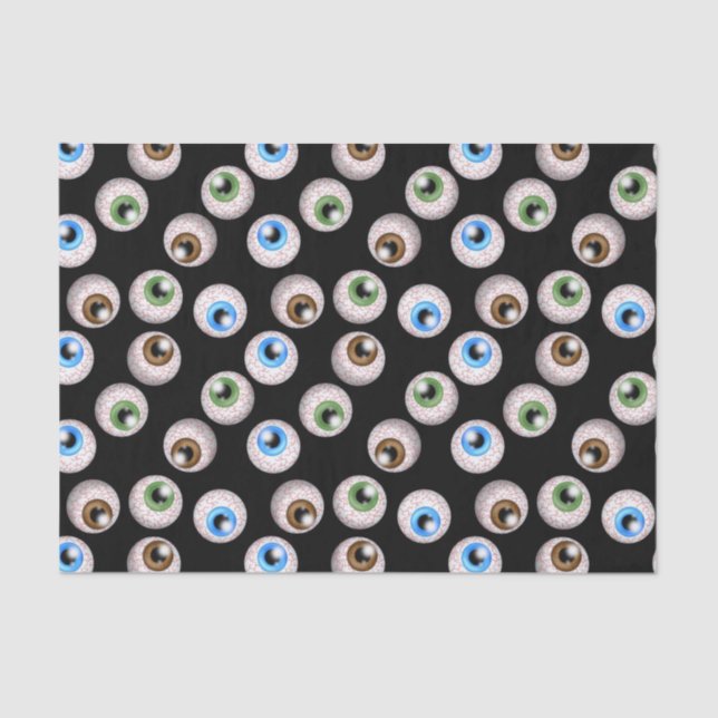 Halloween Holiday eyeball pattern tissue paper (Front)