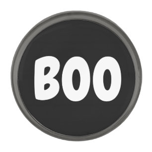 HALLOWEEN HOLIDAY GRAPHIC BOO TYPOGRAPHY LAPEL PIN