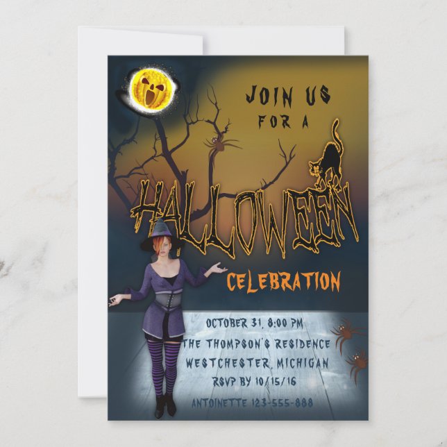 Halloween Holiday party Invitation (Front)