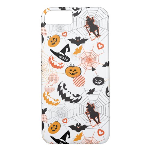 Halloween Holiday Symbols Trendy Design iPhone 87 Case
