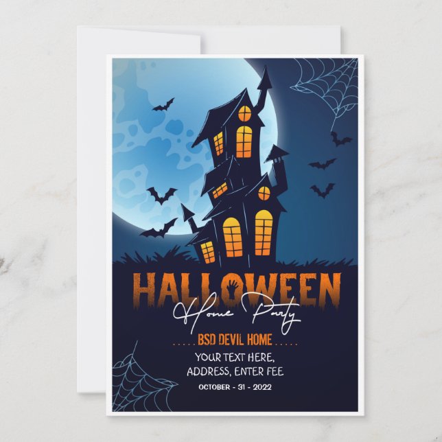 Halloween Home Party Invitation (Front)