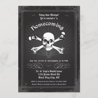 Halloween Homecoming Pirate Party Invitation