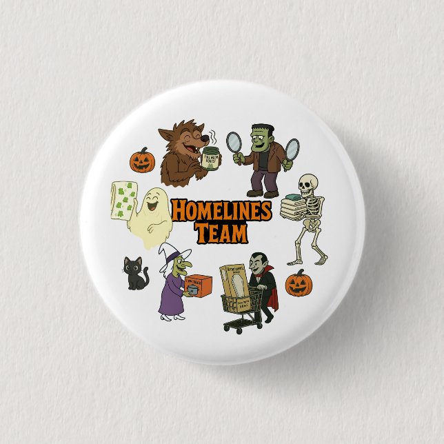 Halloween Homelines Team Button (Front)