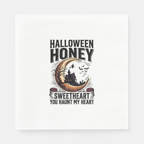 Halloween Honey Shirt Sweet Spooky Love Design_1 Napkins