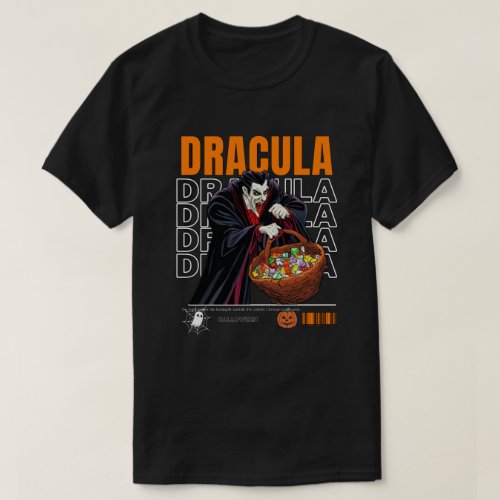 Halloween horror 2023 Dracula collects candy T_Shirt