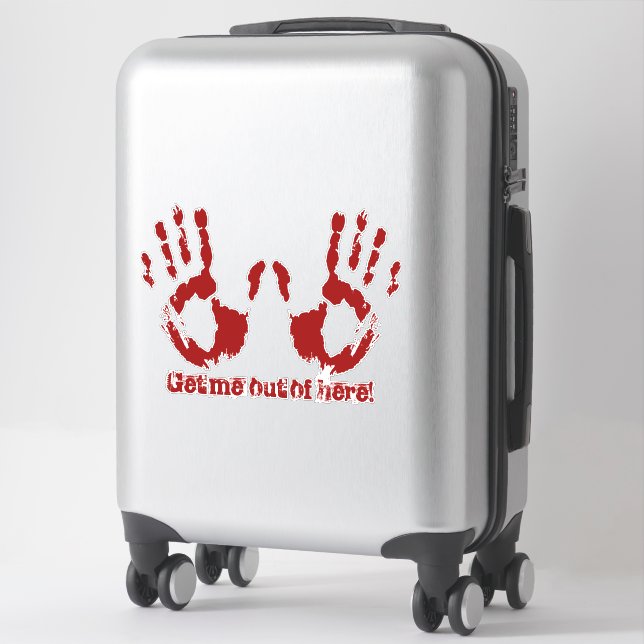 Halloween Horror Bloody Handprints Bloodstained Sticker (Suitcase)