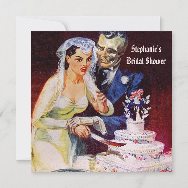 Halloween Horror Bride & Doom Bridal Shower Invitation (Front)