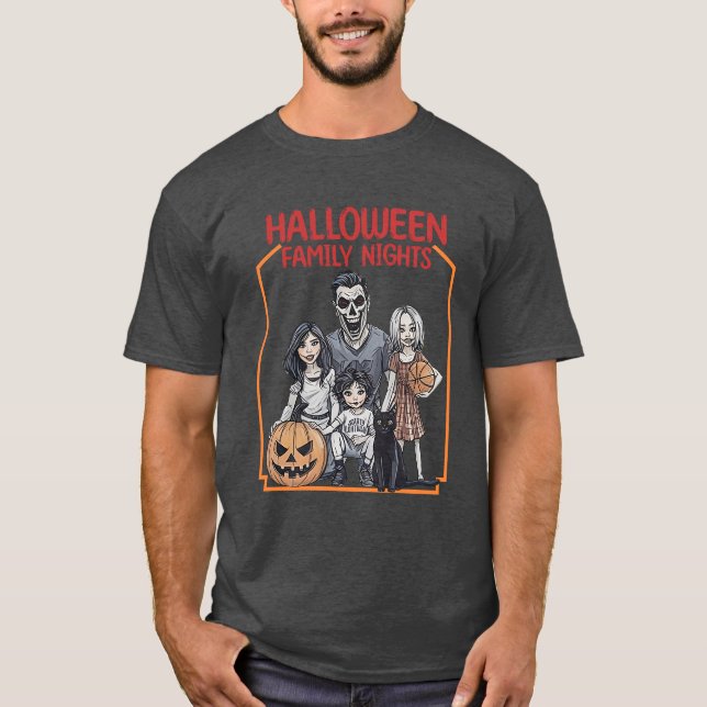 Halloween Horror  Family Nights T-Shirt (Front)