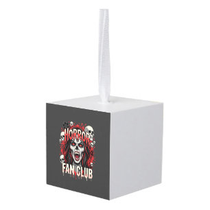 Halloween Horror Fan Club Vampire Skull Cube Ornament