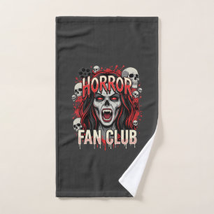 Halloween Horror Fan Club Vampire Skull Hand Towel