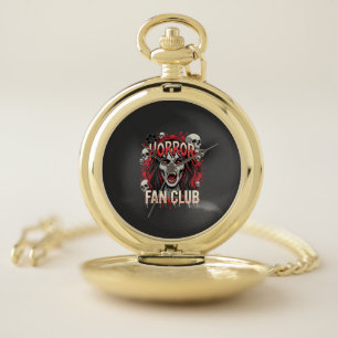 Halloween Horror Fan Club Vampire Skull Pocket Watch
