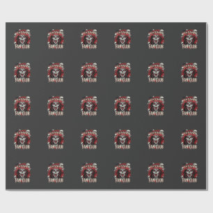 Halloween Horror Fan Club Vampire Skull Wrapping Paper