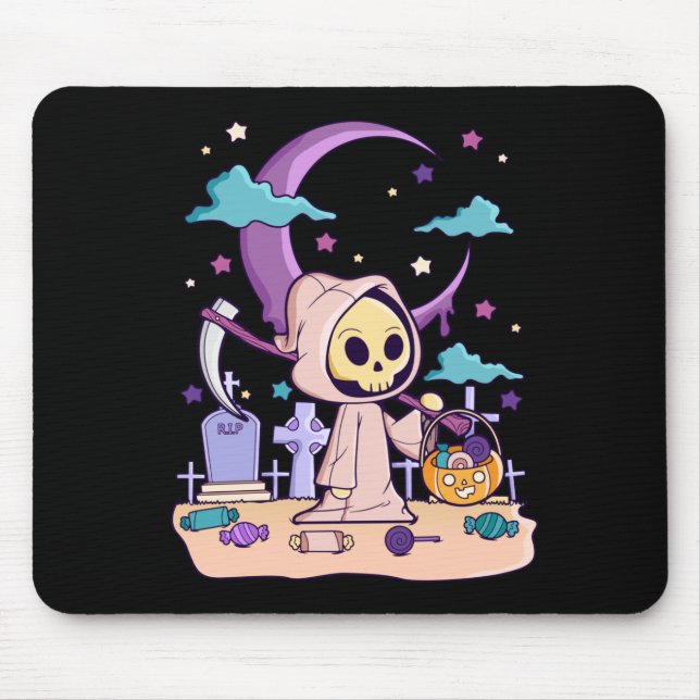 Halloween Horror Gift Pastel Goth Creepy Kawaii Mouse Pad (Front)