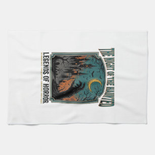 Halloween Horror Haunted Night Vintage Spooky_1 Kitchen Towel
