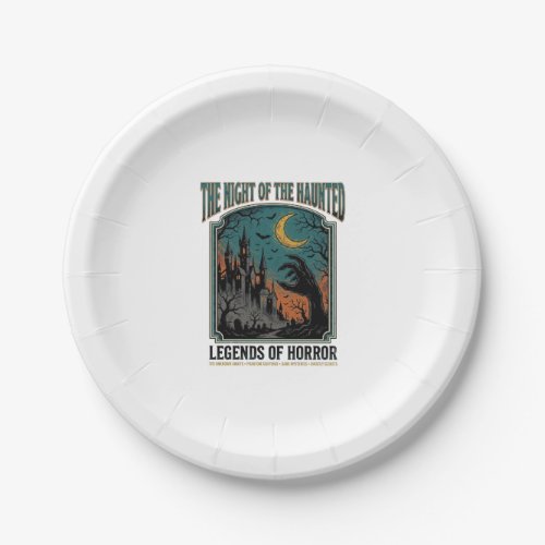 Halloween Horror Haunted Night Vintage Spooky_1 Paper Plates