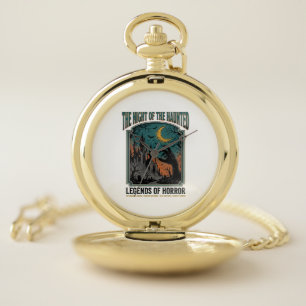 Halloween Horror Haunted Night Vintage Spooky_1 Pocket Watch