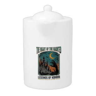 Halloween Horror Haunted Night Vintage Spooky_1 Teapot