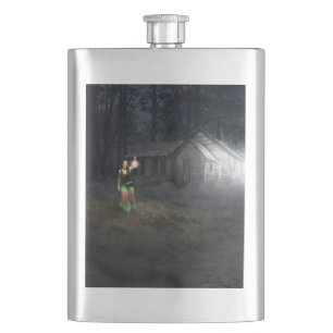 Halloween Horror House Flask