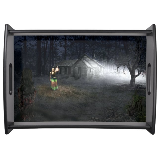 Halloween Horror House Serving Tray (Front)