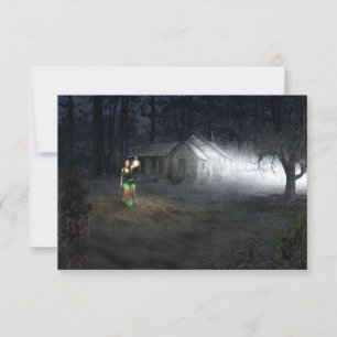 Halloween Horror House Thank You Card