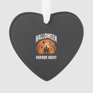 Halloween Horror Night Haunted Castle Vintage Ornament