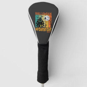 Halloween Horror Night Haunted House Vector_1 Golf Head Cover