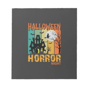 Halloween Horror Night Haunted House Vector_1 Notepad