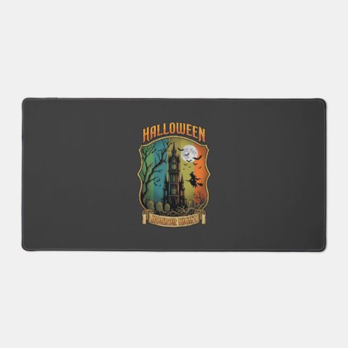 Halloween Horror Night Haunted House Witch Full Mo Desk Mat