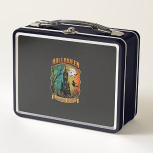 Halloween Horror Night Haunted House Witch Full Mo Metal Lunch Box