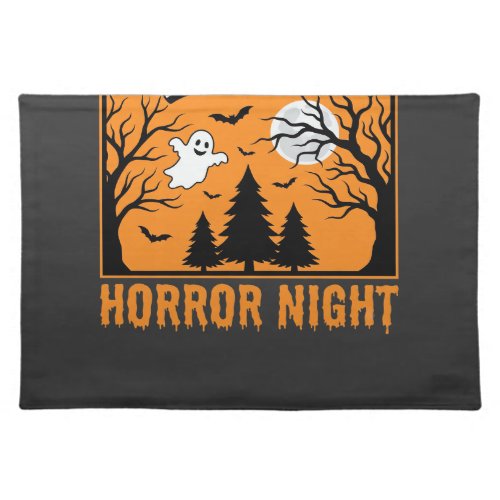 Halloween Horror Night Retro Ghost Forest Cloth Placemat