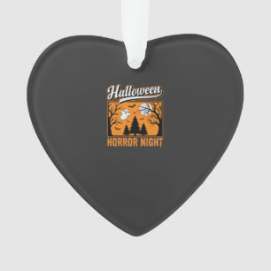 Halloween Horror Night Retro Ghost Forest Ornament