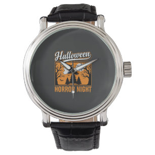 Halloween Horror Night Retro Ghost Forest Watch
