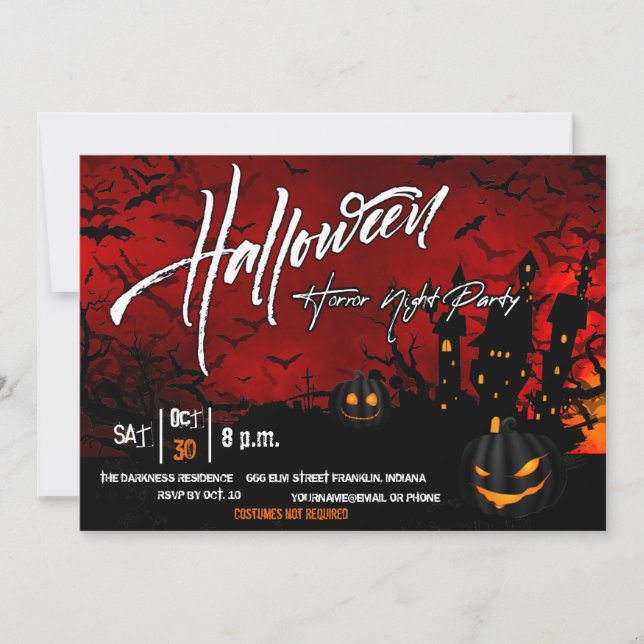 Halloween Horror Nigth Party Invitation (Front)