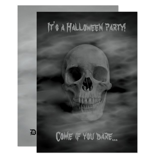 Halloween Horror Party Ghostly Skull Invitation