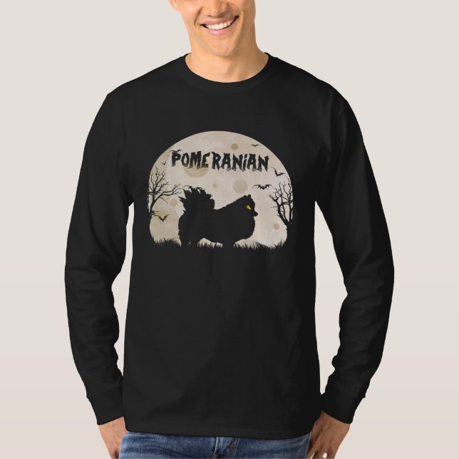 Halloween Horror Pomeranian T-Shirt (Front)