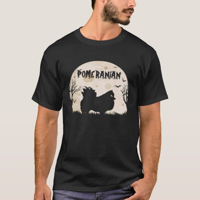 Halloween Horror Pomeranian T-Shirt (Front)