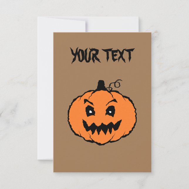 Halloween Horror Pumpkin  Card (Front)