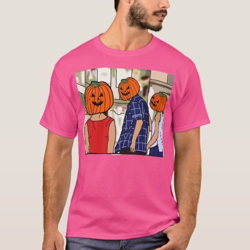 Halloween Horror Pumpkin Head Distracted Boyfriend T_Shirt