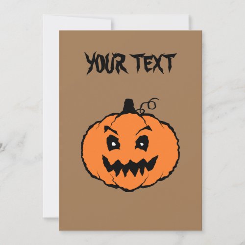 Halloween Horror Pumpkin Invitation