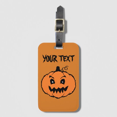 Halloween Horror Pumpkin  Luggage Tag